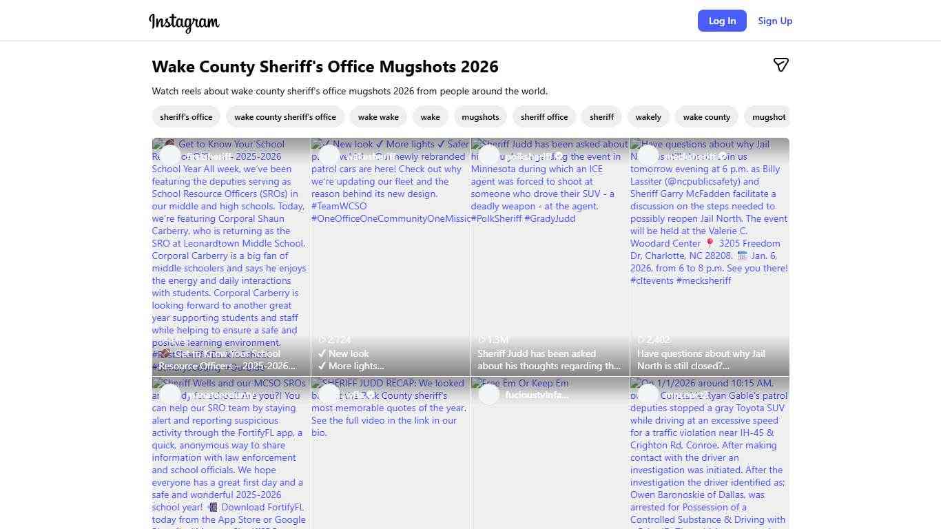 Wake County Sheriff's Office Mugshots 2026